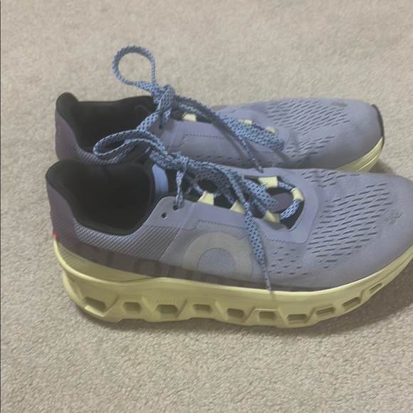 On Running Blue and Yellow Sneakers Breathable Mesh Performance - Picture 2 of 6